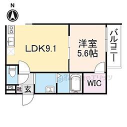 フジパレス寝屋川 1LDKの間取図画像