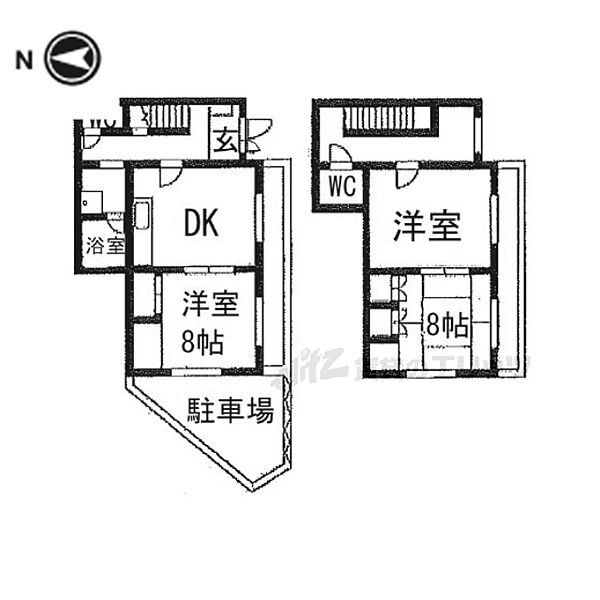 大阪府枚方市招提南町１丁目(賃貸アパート3DK・2階・102.00㎡)の写真 その2