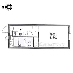 レオパレスＫｉｒａｒａ 2階1Kの間取り
