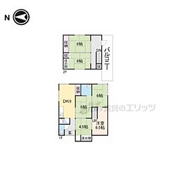 近鉄大阪線 大和朝倉駅 徒歩10分の賃貸一戸建て 1階6LDKの間取り