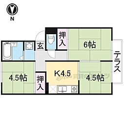 杉本マンション 3DKの間取図画像