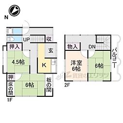 近鉄大阪線 桜井駅 徒歩17分の賃貸一戸建て 1階4Kの間取り