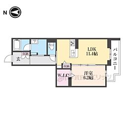 シャーメゾンＮＡＣ 4階1LDKの間取り