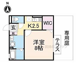 ハイツサーティーン 1階1Kの間取り