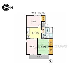 桑の実ハッピィハウス 1階3DKの間取り