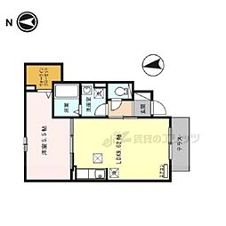 プルミエール　ケイト　II 1階1LDKの間取り