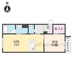 近鉄橿原線 橿原神宮前駅 徒歩7分の賃貸マンション 1階1LDKの間取り