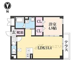 ＡＲＣＥＮＣＩＥＬ　ＣＯＵＲＴ橿原神宮前 1階1LDKの間取り