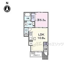 casaかしば 1LDKの間取図画像