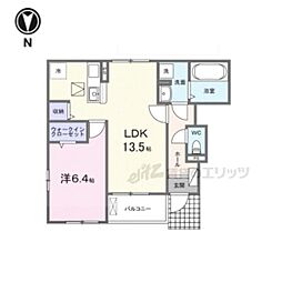 ソレアード・橿原 1LDKの間取図画像