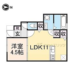 プチメゾン有井 1LDKの間取図画像
