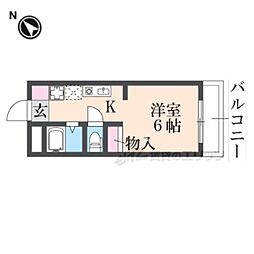 ビーハイブショウワ ワンルームの間取図画像