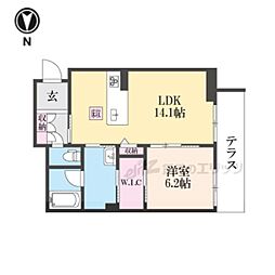 グランクォーレ 1LDKの間取図画像