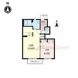 ストークC 1LDKの間取図画像