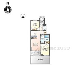 Le・vipia 2LDKの間取図画像