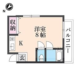 宮本ビル ワンルームの間取図画像