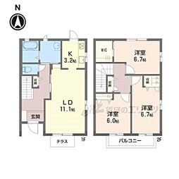 シャルム真美 3LDKの間取図画像