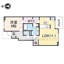 グランツ 1LDKの間取図画像