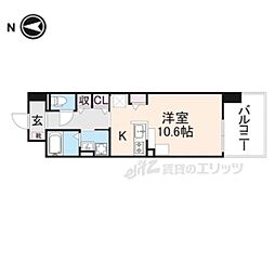 フェリス ワンルームの間取図画像