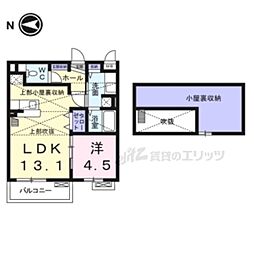 エナジー参番館 1LDKの間取図画像