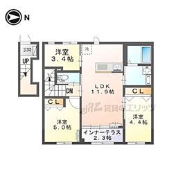 ColzaTerrace神楽 2LDKの間取図画像