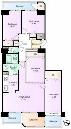 ロイヤルシャトー北広島S 4LDKの間取図画像