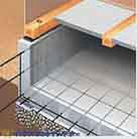 べた基礎は立ち上がりと底面全体が一体の鉄筋コンクリート造となり、建物荷重を底面全体で地盤に伝えるため、基礎の一部だけが沈む「不同沈下」に対する有効な措置と言えます。また、基礎と土台をつなぐアンカーボル