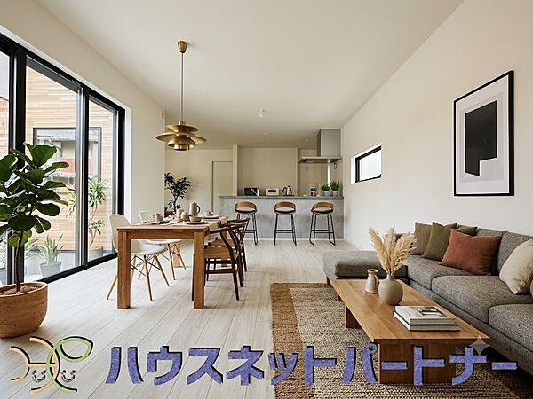 陽だまりのあるリビングは、快適で心休まる時間を過ごせます。※家具はイメージです。