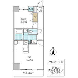 Rio Grande 3階1LDKの間取り