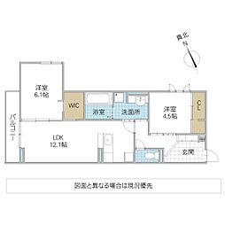 D’s LIEN B B号地 305号室 3階2LDKの間取り