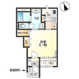 フォーレスト　ガーデン 1階1Kの間取り