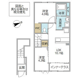 Excellent Palace 2階2LDKの間取り