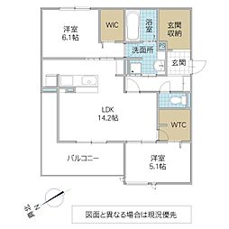 D’s LIEN C C号地 3階2LDKの間取り
