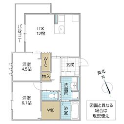 D’s LIEN D D号地 303号室 3階2LDKの間取り