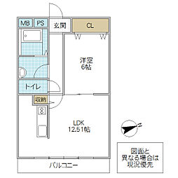 間取図画像 1LDK