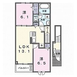 けやきレジデンスα 2LDKの間取図画像