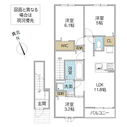 ポルトII 3LDKの間取図画像