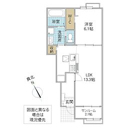 セイバリー 1LDKの間取図画像