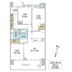 ライオンズ守谷駅前プレミアム 3LDKの間取図画像