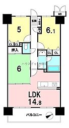 シャルマンコーポ大津のぞみが丘 3LDKの間取図画像