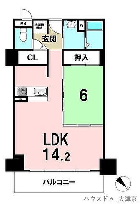 1LDK 間取り