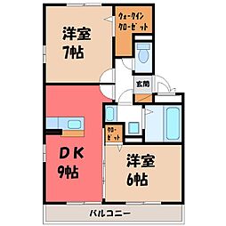 FairyTail 2DKの間取図画像
