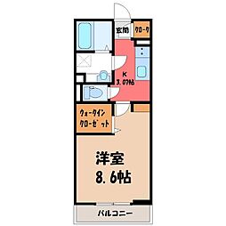 CASACOCORUNA 1Kの間取図画像