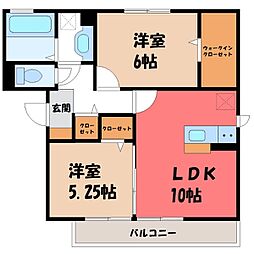Sola'tioTAKASAKI 2LDKの間取図画像