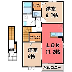 アルドール 2LDKの間取図画像