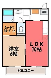 ハイツアーバン 1LDKの間取図画像