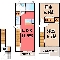 ラ・ブローテ 2LDKの間取図画像