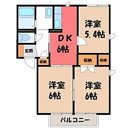 エスペランサB 3DKの間取図画像