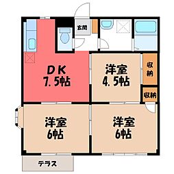 パークタウンC 3DKの間取図画像