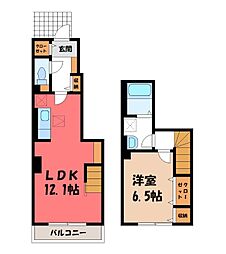 フェリーチェ 1LDKの間取図画像